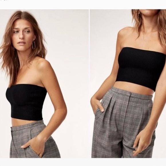 Aritzia Tops - Aritzia Babaton Black Tube Top Strapless Crop